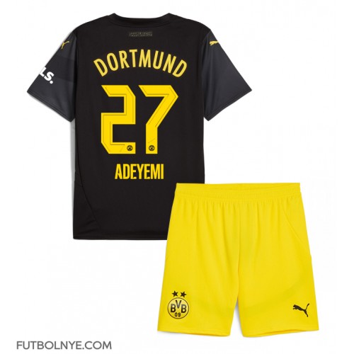 Camiseta Borussia Dortmund Karim Adeyemi #27 Visitante Equipación para niños 2024-25 manga corta (+ pantalones cortos)